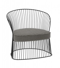 ARMCHAIR STICK BLACK METAL    - CHAIRS, STOOLS